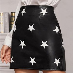 black skirt w stars